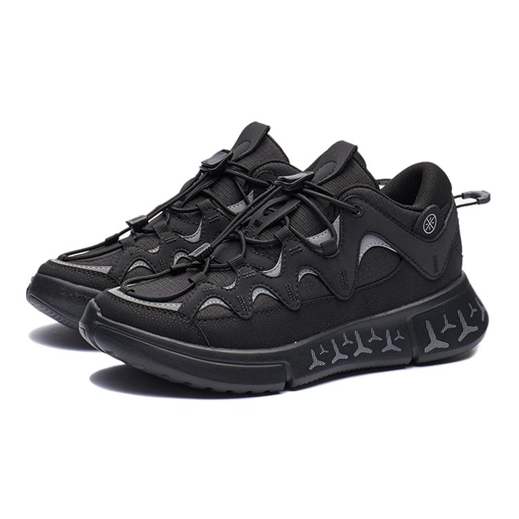 Li Ning Wudao 2.3 Sports Cushioning Low Top Kids Basketball Shoes Kids Basketball Shoes Black YKCR006-7