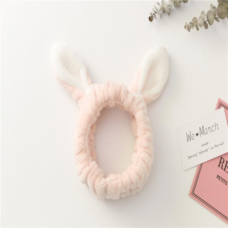 

Умывалка Макияж Повязка на голову Бант Коралловый флис Кроличьи ушки Повязки для волос Женщины Девушки Эластичные резинки для волос Мягкий тюрбан Аксессуары для волос