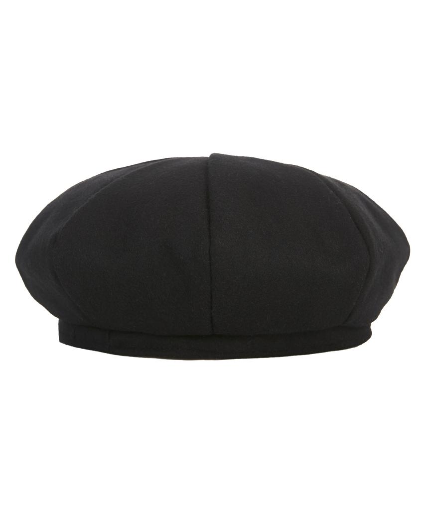 Bajal Bold Metal Tip Wool Beret Black