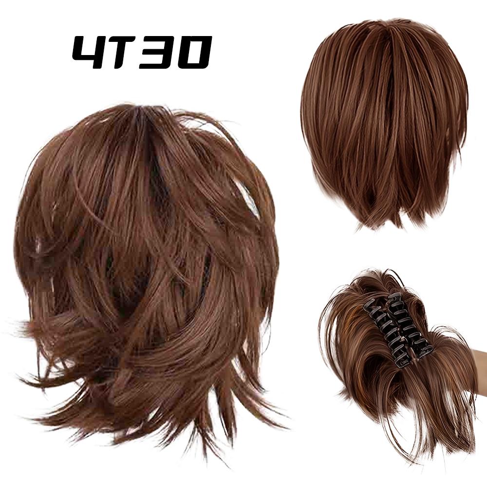 MISS WIG Synthetic Short Wavy Ponytail Extensions Deformation Claw Ponytail Style For Women Daily Party Wear