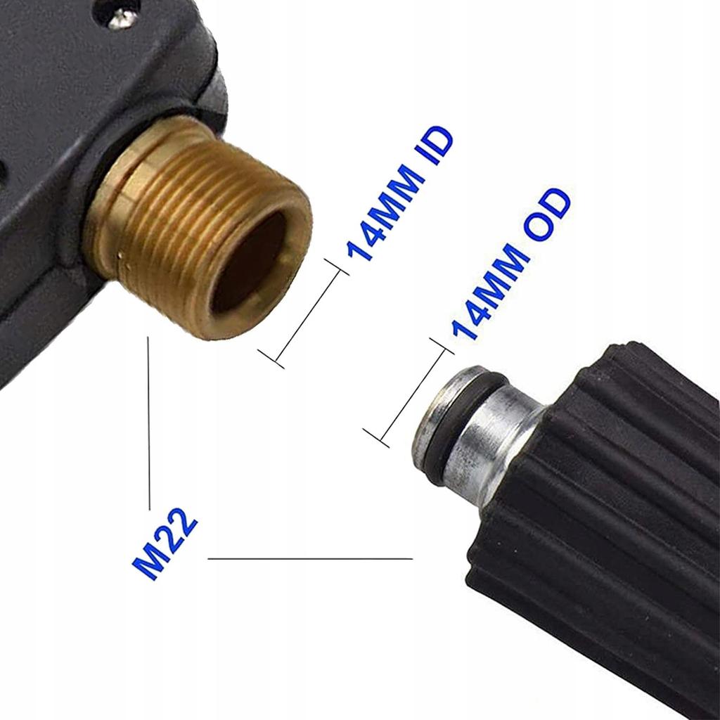 Rosfix Zestaw Do Myjki Ciśnieniowej – Pistolet 4350 PSI 22mm | 5 Dysz Na Szybkozłączkę | Pianownica 1000ml