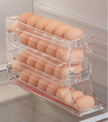 Automatic Scrolling Egg Holder Kitchen Refrigerator Egg Storage Box Large Capacity Dedicated Rolling Egg Storage Box for Kitchen