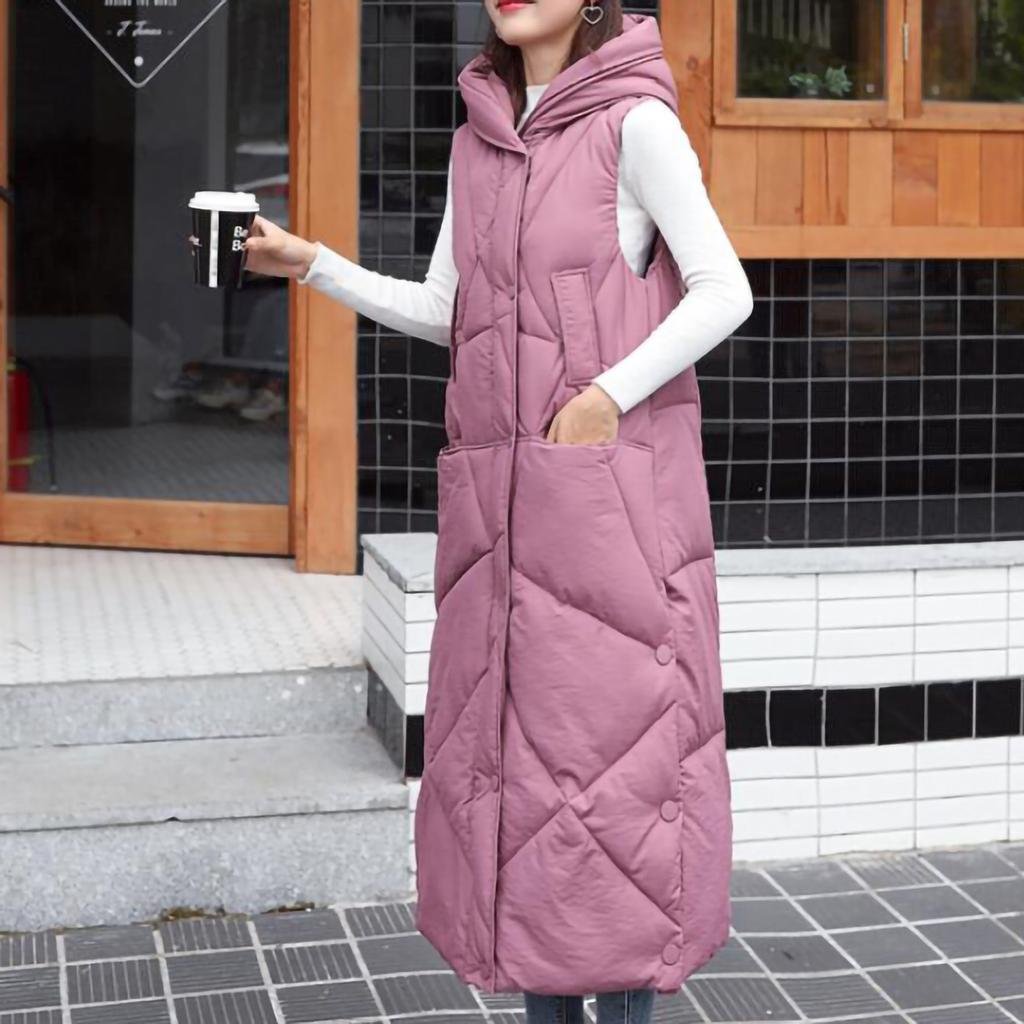 Winter Fashion Woman Lengthened And Thickened  Medium Length Down Cotton  Jacket