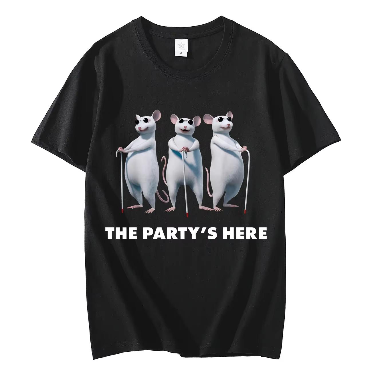 

Shrek Blind Mice The Party s Here Funny Meme T Shirt Men Women High Street Fashion Trend T-shirts Summer Casual Cotton T-shir... S разноцветный