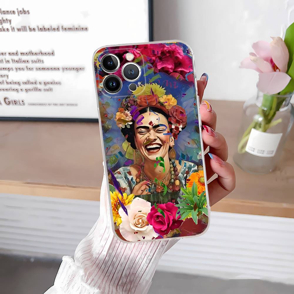 Fashion F-Frida K-KahlosS Phone Case For IPhone 17 16 15 14 13 12 11 Plus Pro Max Transparent Soft Cover