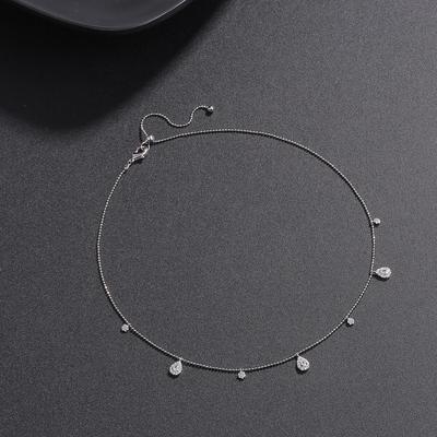 Dámský módní náhrdelník s článkovým řetízkem, vynikající geometrický choker s třásněmi ve tvaru kapky vody, dárek na párty, výročí, narozeniny