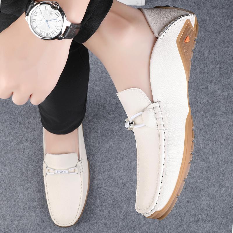 Leder Slipper Schuhe Herren Business Büro Neu Slipper Luxus Flats Komfort Lauf Sneaker Koreanische Version Freizeitschuhe