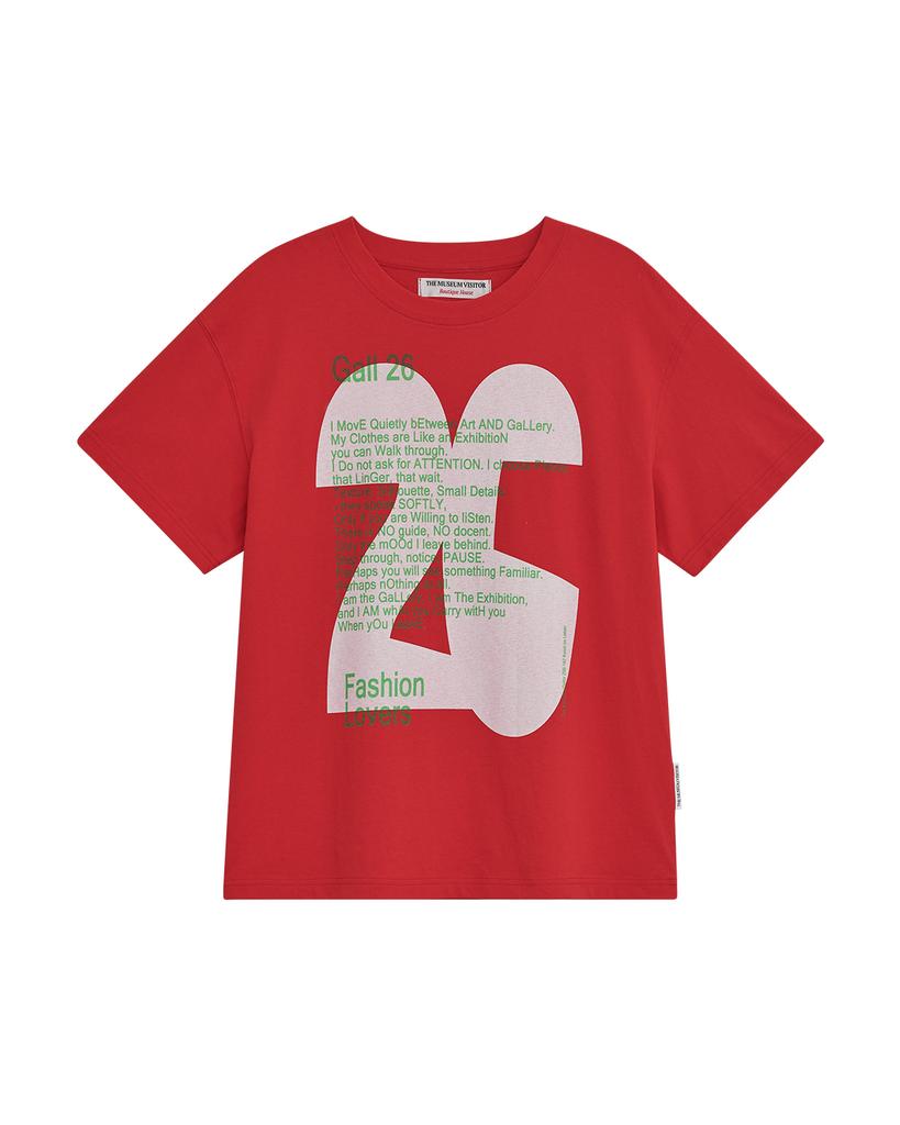 THEMUSEUMVISITOR 26 Exhibition Overfit T-Shirt (Red)