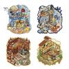 4 Pcs DIY 3D Scene Stickers Cartoon Cat Leisure Life Stickers for Adults Teen Kids Make Your Own Scene Stickers for Stress Relief