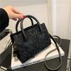 Floral Graphic Satchel Bag For Women Fashion Small Square Bag Fashion Portable Handbag Designer Shoulder Crossbody Bags KTY