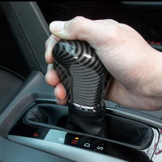 ABS Carbon Fiber Car Gear Shift Knob Cover Trim For Honda Civic Sedan 2016-