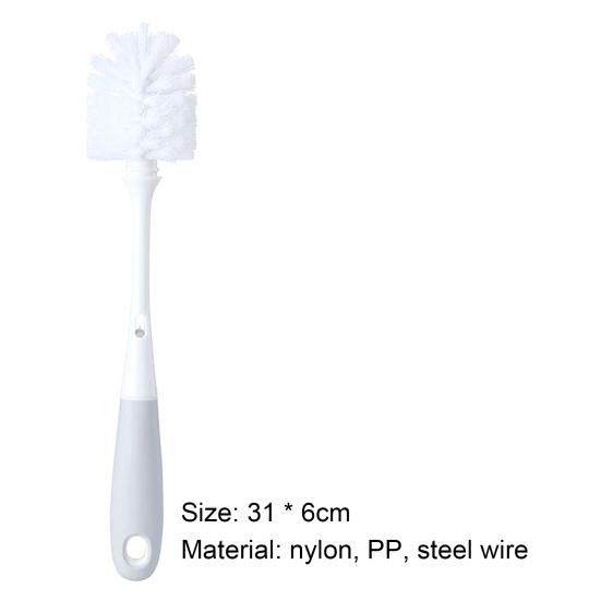 Perie de curățare sticle cu mâner detașabil PP de calitate alimentară Dispozitiv de curățare pentru pahare, proiectat ergonomic, consumabile de uz casnic
