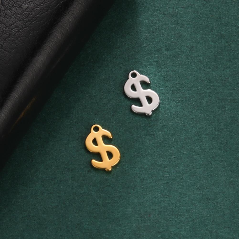 Teamer Stainless Steel Charms DIY Jewelry Making Question Mark At Dollar Sign Mini Charms Bracelet Necklace Handmade Accessories