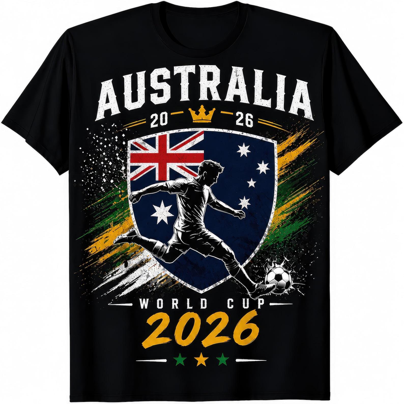 Australia 2026 World Cup Football Fan T shirt Mens Womens Kids M