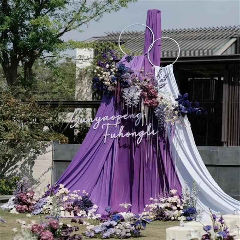 Matte Seiden-Stretch-Stoffe für Hochzeitsvorhänge und Hoteldekoration