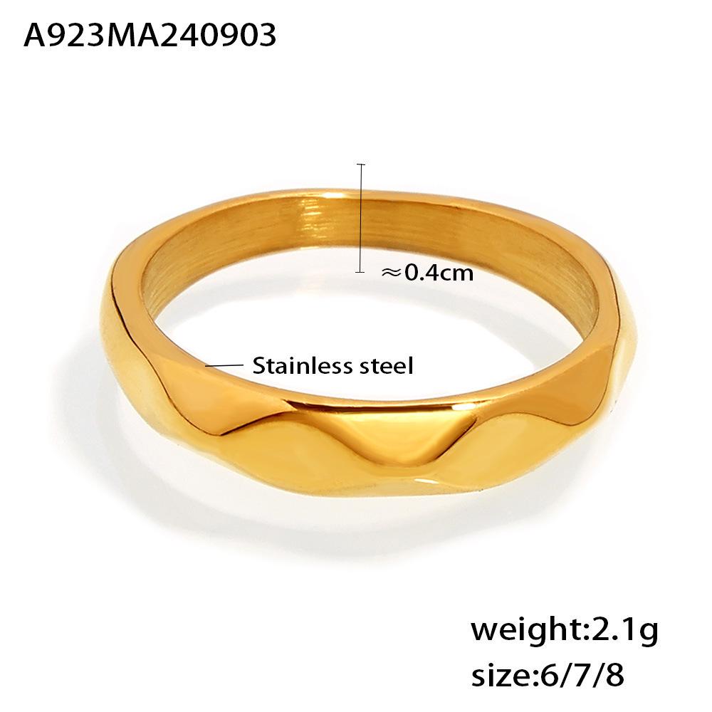 Anillo de Diamante Elegante y Sencillo para Apilar para Mujer