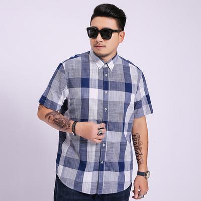 Plus Size 10xl Men 'S Short -Sleeved Shirt Business Casual Shirt