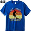 Relaxed Fit Teeshirt Boys Short Sleeve T Shirt Plus Size Just A Girl Who Loves Hockey Fashionable Unisex Teeshirt Round Neck Tee