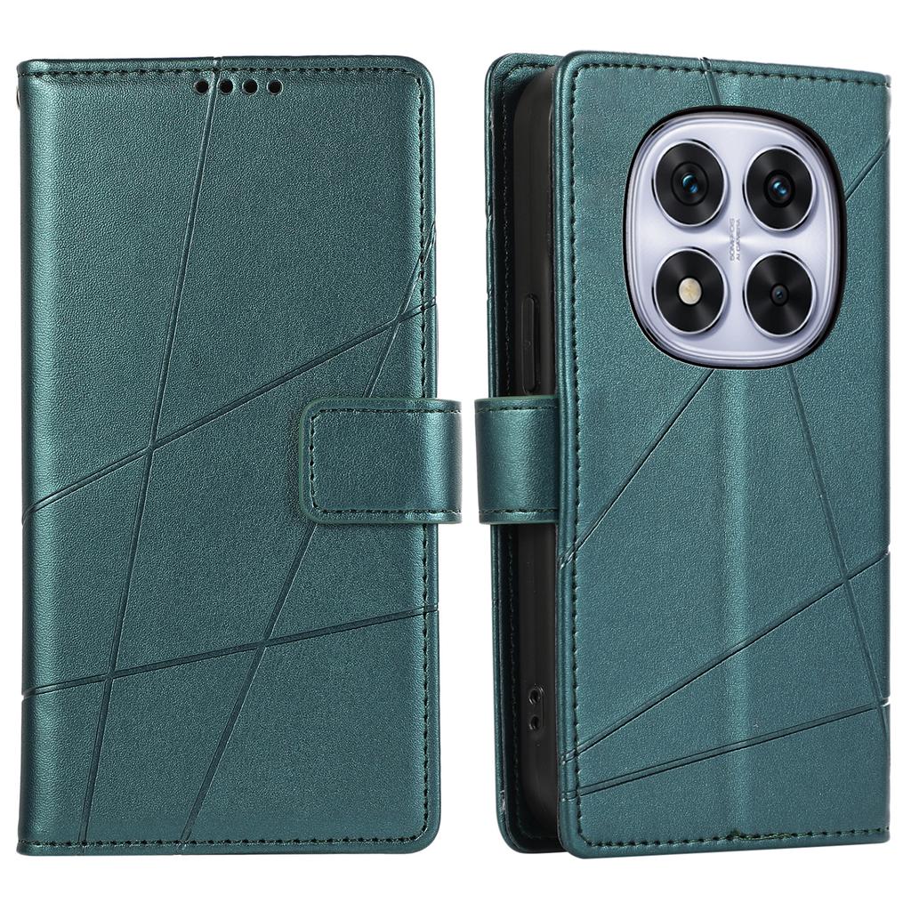 DF-06 For Xiaomi Redmi Note 14 Pro 5G/Poco X7 5G Phone Case Line Imprint Leather Wallet Cover