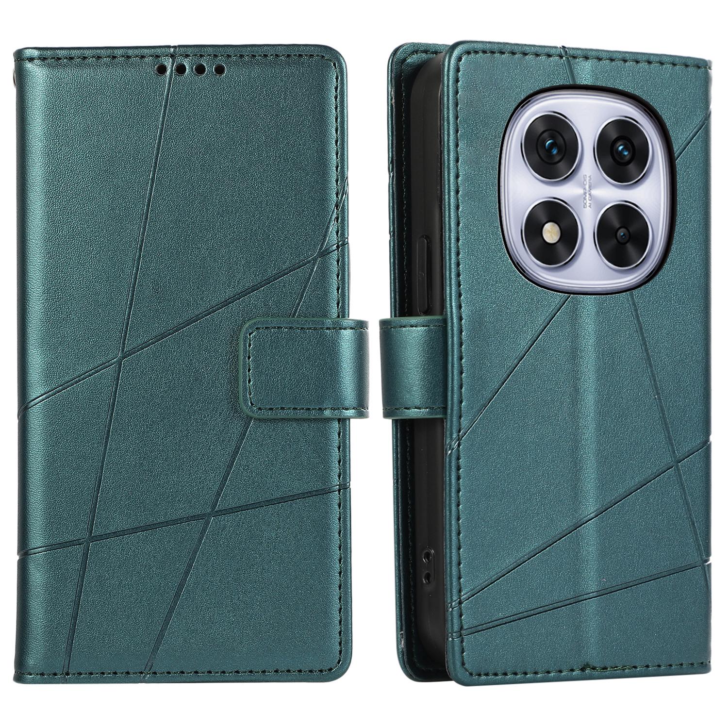 

DF-06 For Xiaomi Redmi Note 14 Pro 5G/Poco X7 5G Phone Case Line Imprint Leather Wallet Cover D