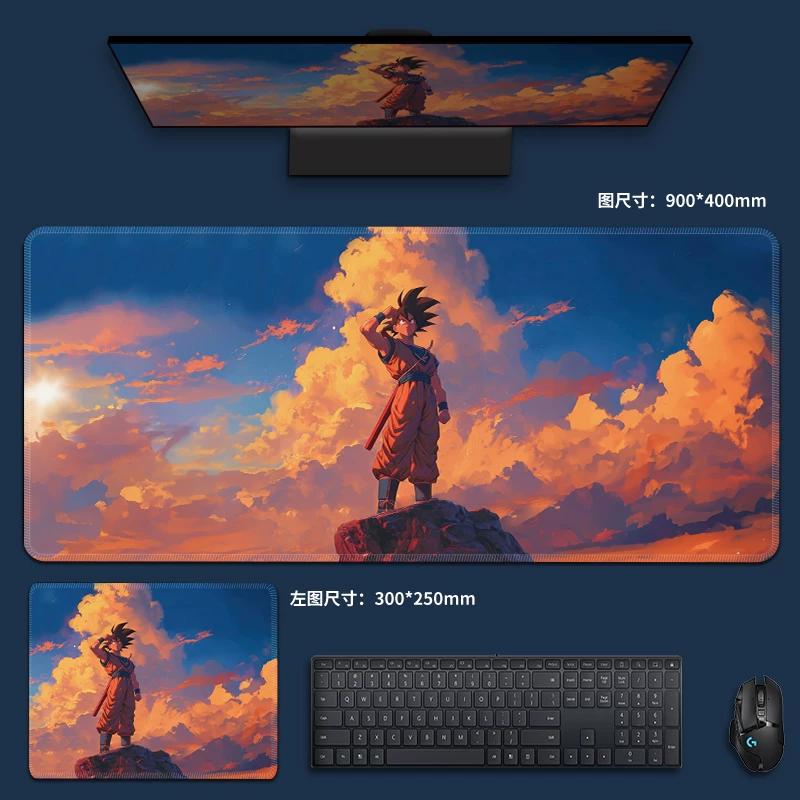 Waterproof Creative PU Leather Mouse Pad Sustainzed Dragon Ball Computer Keyboard Pad Son Goku Animation Boys Anti-slip Mouse Pad Game  Special Table