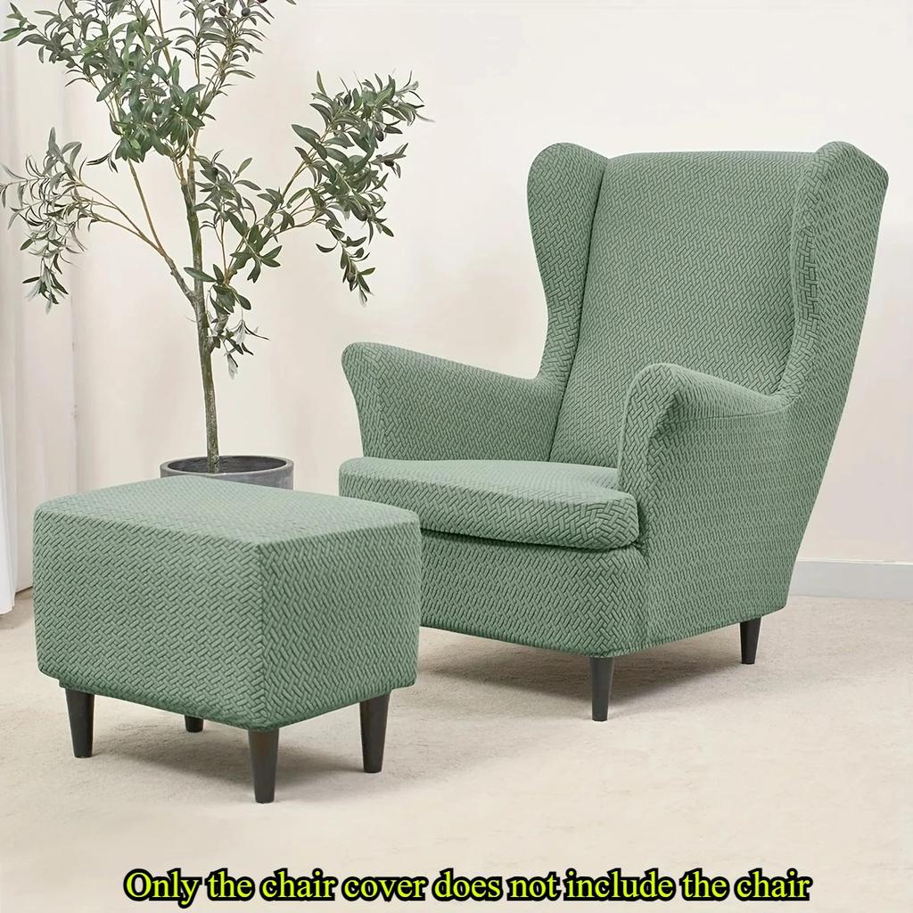 Solid Color Sloping King Back Chair Cover Comfortable Breathable Elastic Armchair Cover with Cushion Cover Furniture Protector