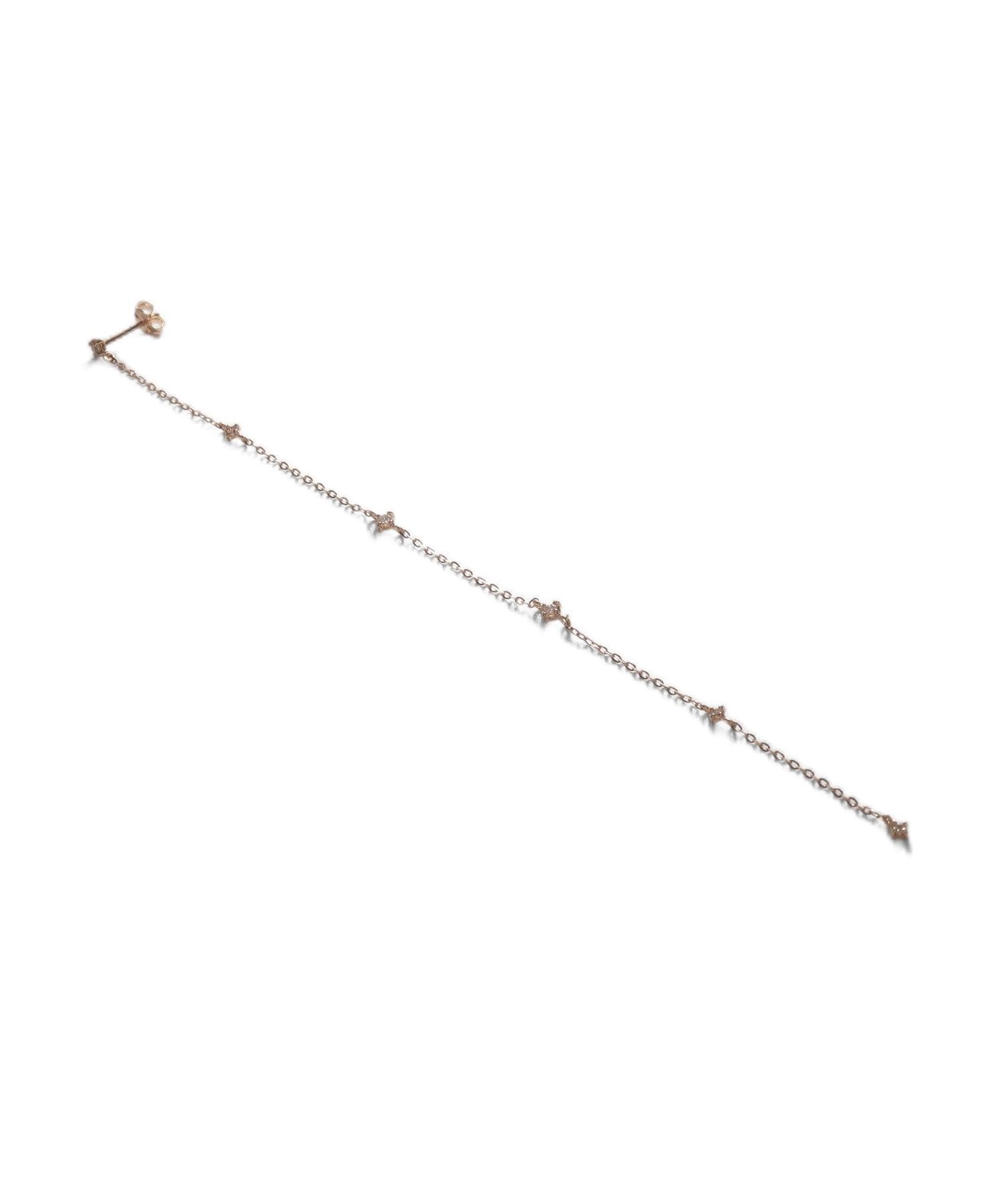 

Earrings K10 Diamond Station Long Stud Earrings one 40576568 Yellow Gold 00 [Kokoshnik] (for ear) Women s (104)