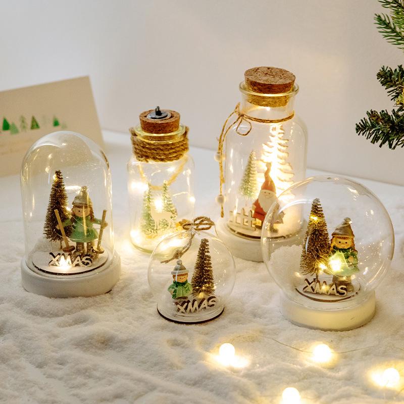 NUCHI Reindeer Snow Globe Night Light - Christmas Ornament & Decoration