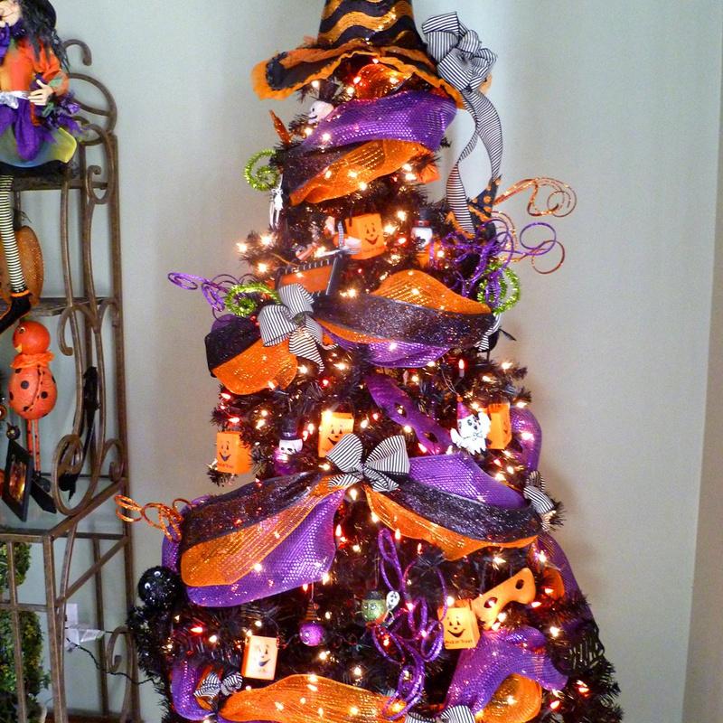 Halloween Mesh Ribbon DIY Wreath Bow Ribbon Gauze Halloween Party Decorations for Home Front Door Wreaths Decorations Supplies