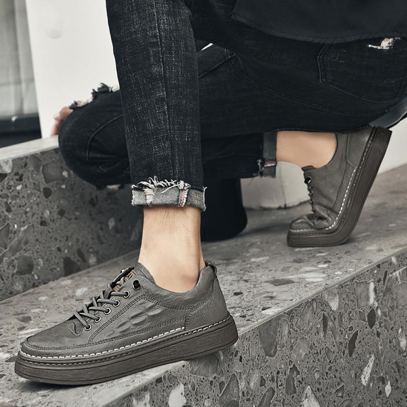 Абсолютно новые мужские кожаные повседневные туфли из крокодиловой кожи — фото 6