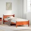 VidaXL Bed Frames Without Mattress Wax Brown 100x200cm Solid Pine Wood, Bedroom Furniture, Bed Base, Wooden Bed, 855599