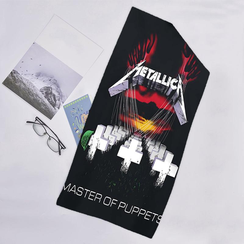 1pc Rammstein1 Beach Towel, Beach and Seaside Swimming Pool Equipment, Fashion Pattern, Rectangular, Travel Essentials