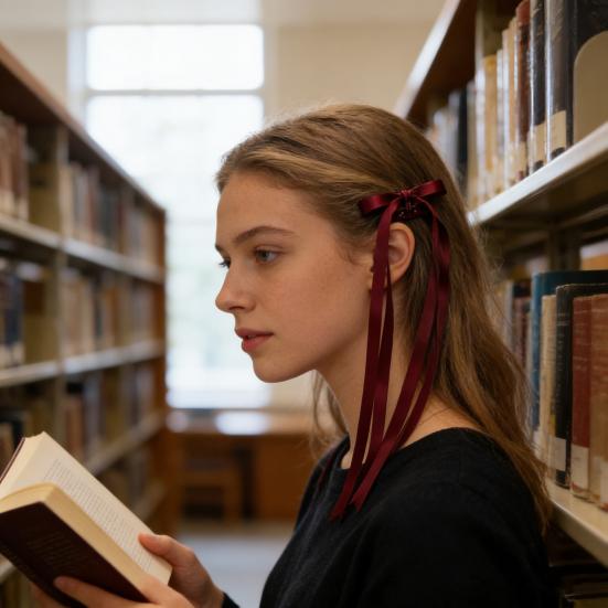 2Pcs Hair Claw Bow Shape Decorative Long Ribbon Hair Clip Powerful Holding Technology Seamless Magnetic Suction Design Hair Pin