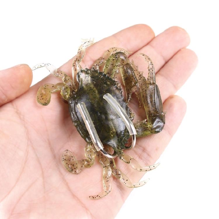 Simulation Crab Bait-with Sharp-Hook Artificial Soft Silicone-Lures Fishing-Lure