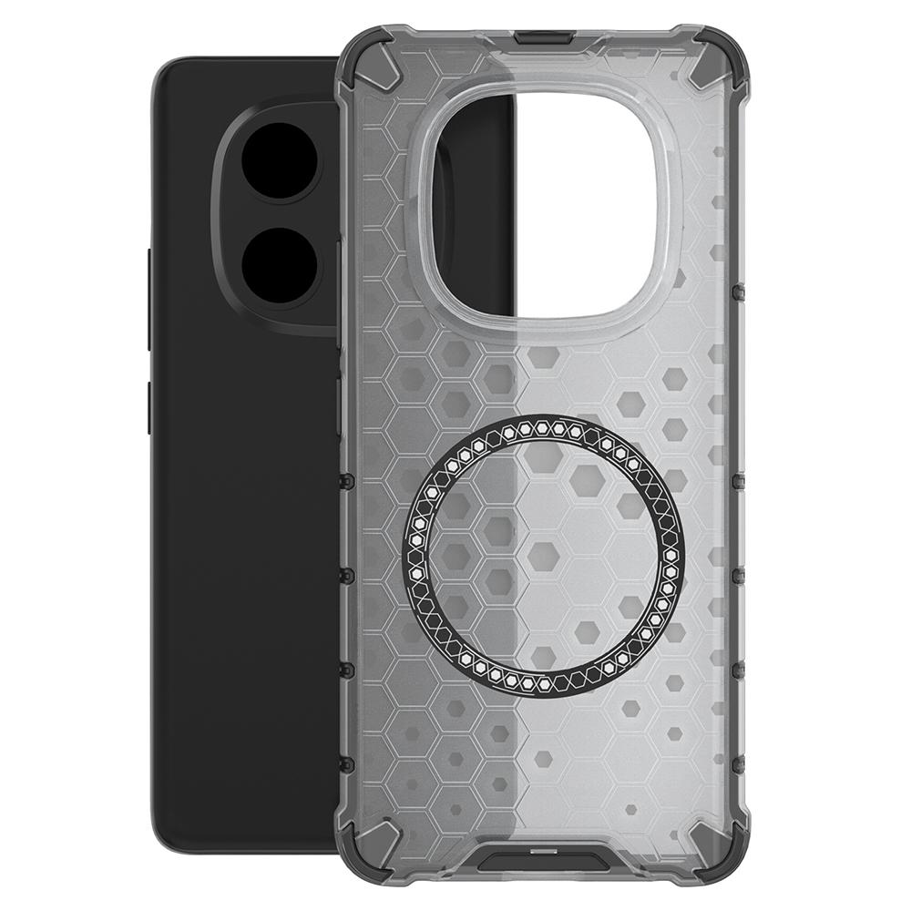 

For Xiaomi Redmi Note 14 Pro 5G/Poco X7 5G Case Compatible with MagSafe Honeycomb Design TPU+PC Phone Cover Red