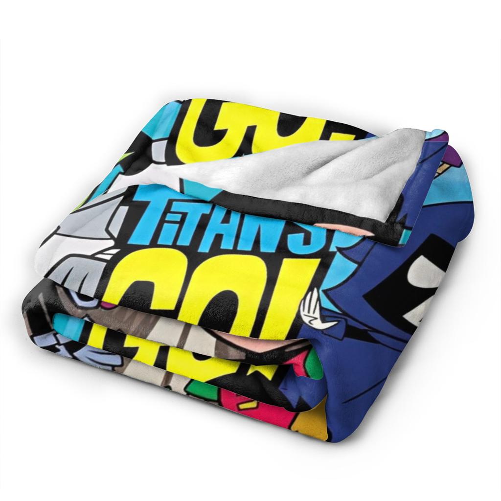 Coperta Familiare Teen Titans Go Flanella Vintage Morbida Coperte per Coprire Sedia Divano Inverno,