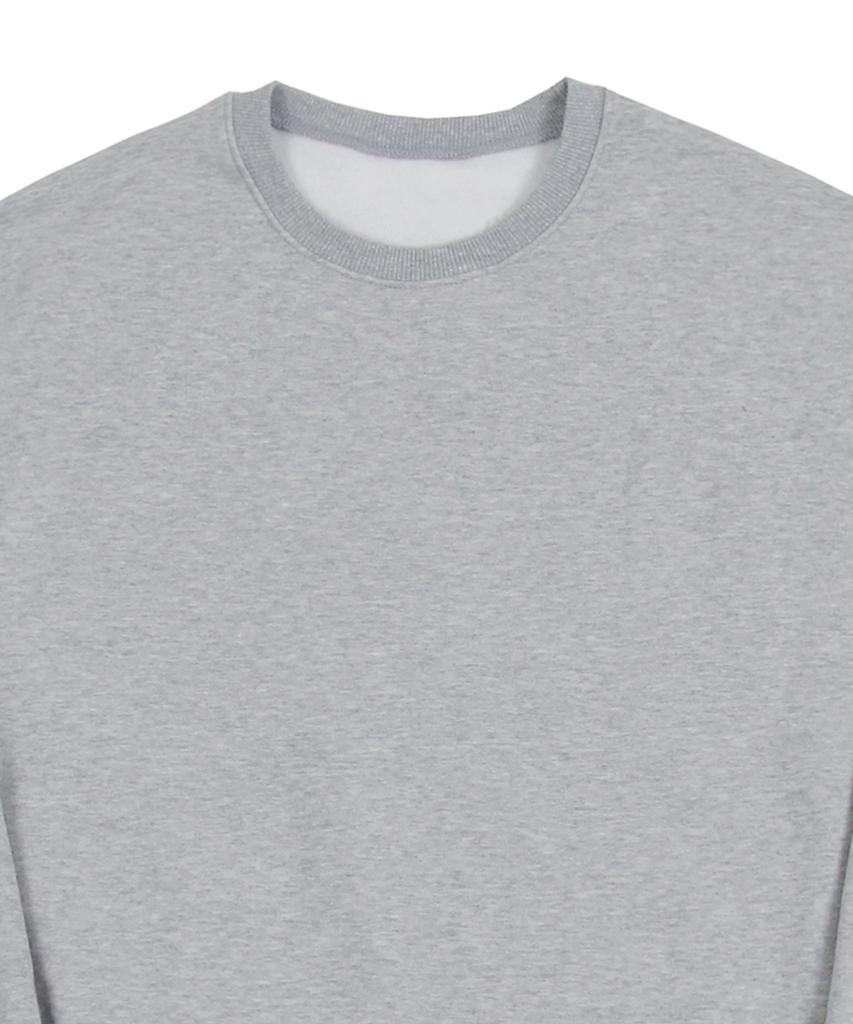GRAVER [Unisex] Elbow American Flag Smile Heart Sweatshirt_Gray
