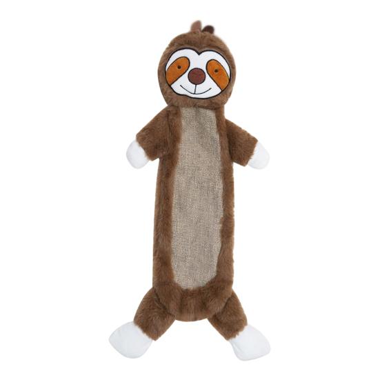 Squeaky Plush Dog Chew Toy Boredom Stress Relief Frog Bear Sloth Rabbit Plushie Small Medium Large Dog Teething Interactive Animal Toy Pet Supplies