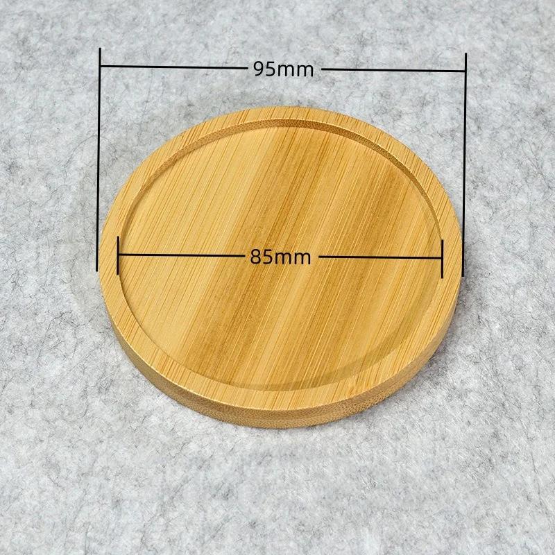 Multi Bamboo Tray Wood Saucer Flower Pot Tray Cup Pad Coaster Plate Kitchen Decorative Plate Creative Coaster Coffee Cup Mat