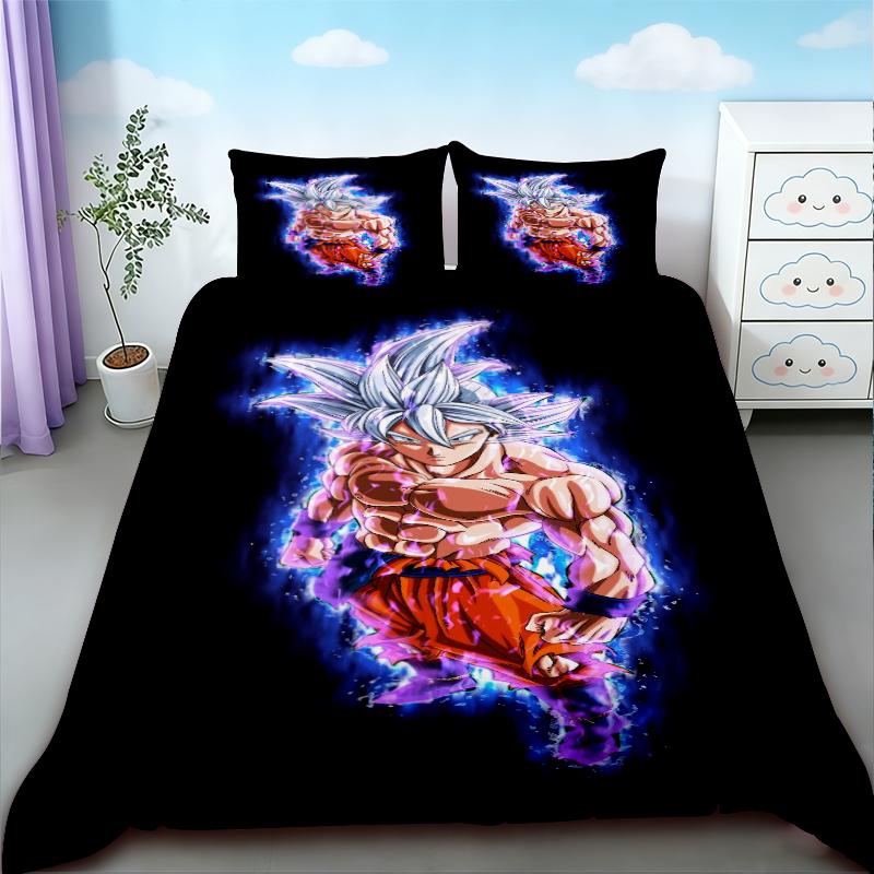 Kids Goku Duvet Cover Dragon Ball Bedding Set Soft And Comfortable For Bedroom Home Decor Queen King Size Boys Gifts