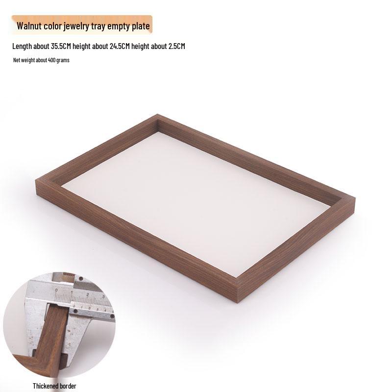 Schmuckschatulle aus Walnussholz mit weißem Leder und Deckel, staubdichte Aufbewahrung für Ohrringe, Ringe, Halsketten und Armbänder.