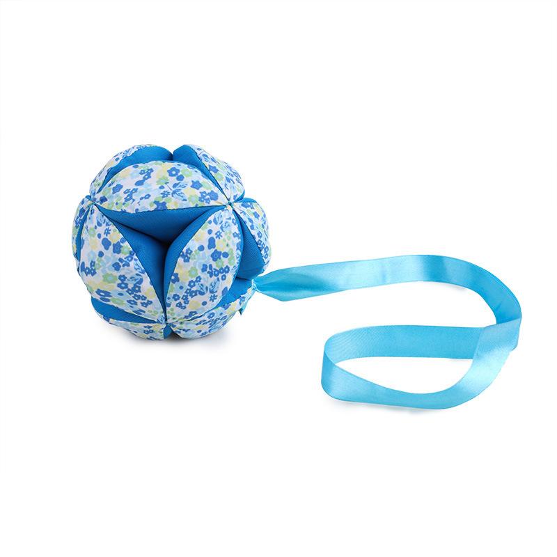 

Cloth Novelty Infant Hand Grasp Ball Baby Toddler Children Rattle Toy Ribbon синій