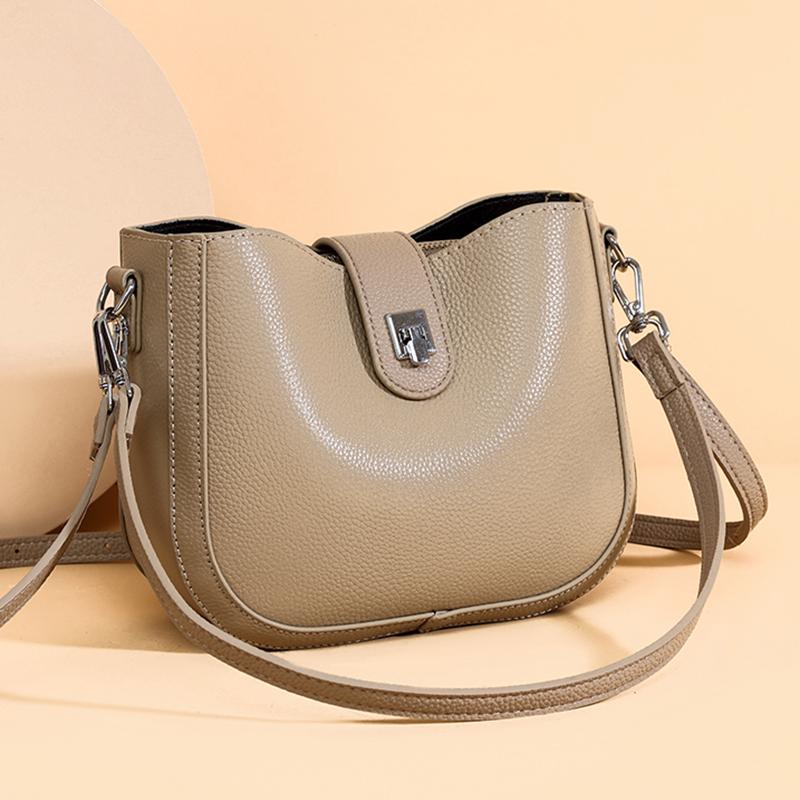 Women‘s Cowhide Genuine Leather Shoulder Bag Ladies Soft Natural Cow Leather Handbag Female Fashion Luxury Design Crossbody Bags