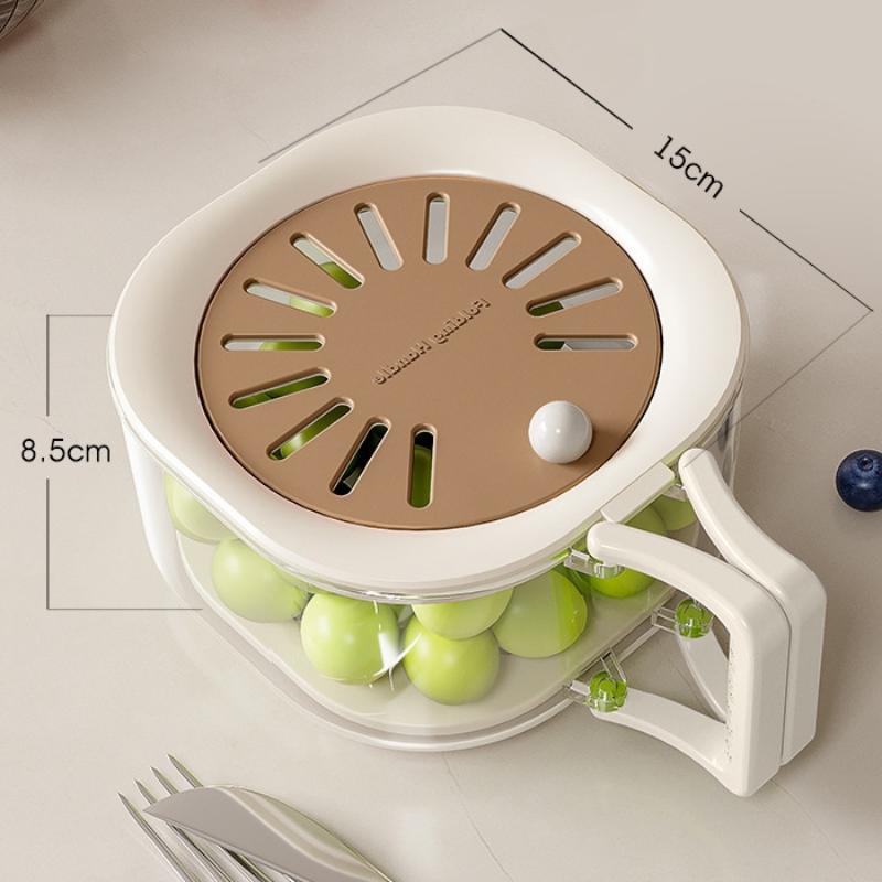 Large Drain Basket Cute Fruit Basket Telescopic Water Filter 2-In-1 Thickened Dehydration Washing Vegetable Basket With Lid