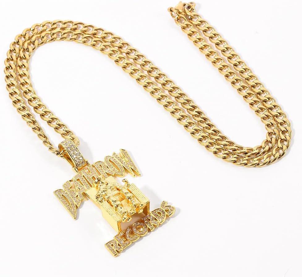 Two-Tone Gold & Silver Cuban Link Necklace with Cubic Zirconia Accents
