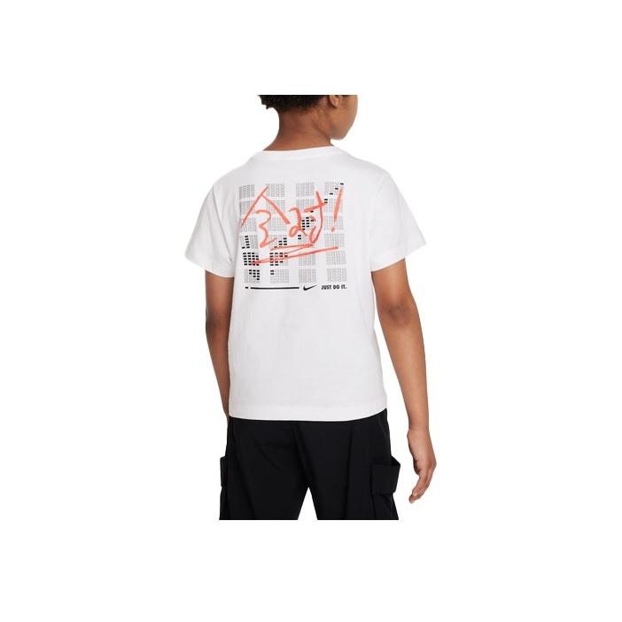 Nike Kids G Cel Graphic Print Crew Neck Short Sleeve T-Shirt Kids Tops White FQ0722-100