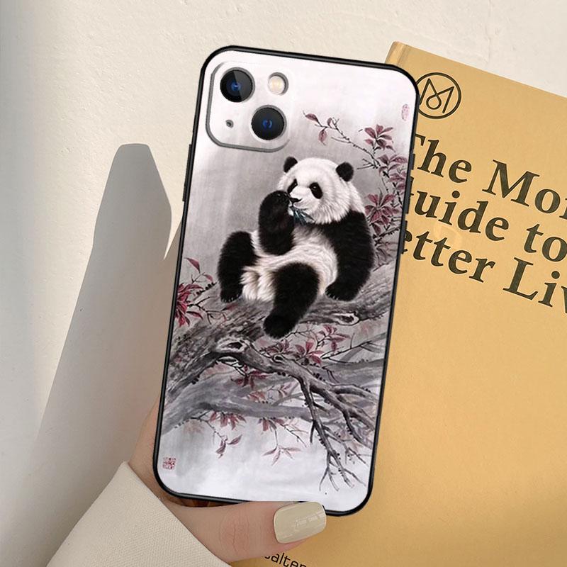 Chinesisches Bären-Panda-Handyhülle für iPhone 17 16 15 13 11 12 14 Pro Max mini XR 16e 15 16 Plus 17 Air Vollabdeckung