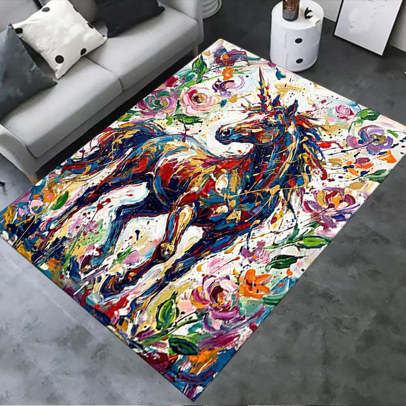 

2025 New Unicorn Animal Carpet Rug for Living Room Bedroom Home Sofa Decoration,Kids play Non-slip Floor Mat130 40x60cm( 15x23in )