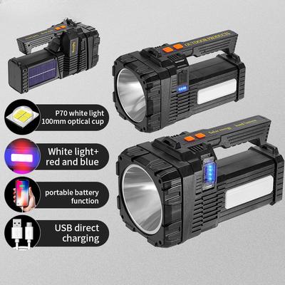 1000LM ESMATER-LED Taschenlampe mit USB-Aufladung, Tragbare Lampe, Außenbeleuchtung, Multifunktion, Hohe Leistung