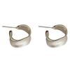ANENJERY Metal Glossy Chunky Earrings for Women Fashion Geometric Golden Silver Color Earrings Jewelry Brincos